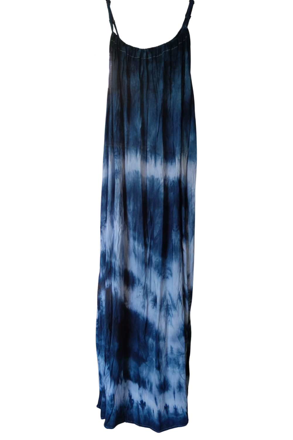 Navy Tie Dyed Maxi Summer Dress