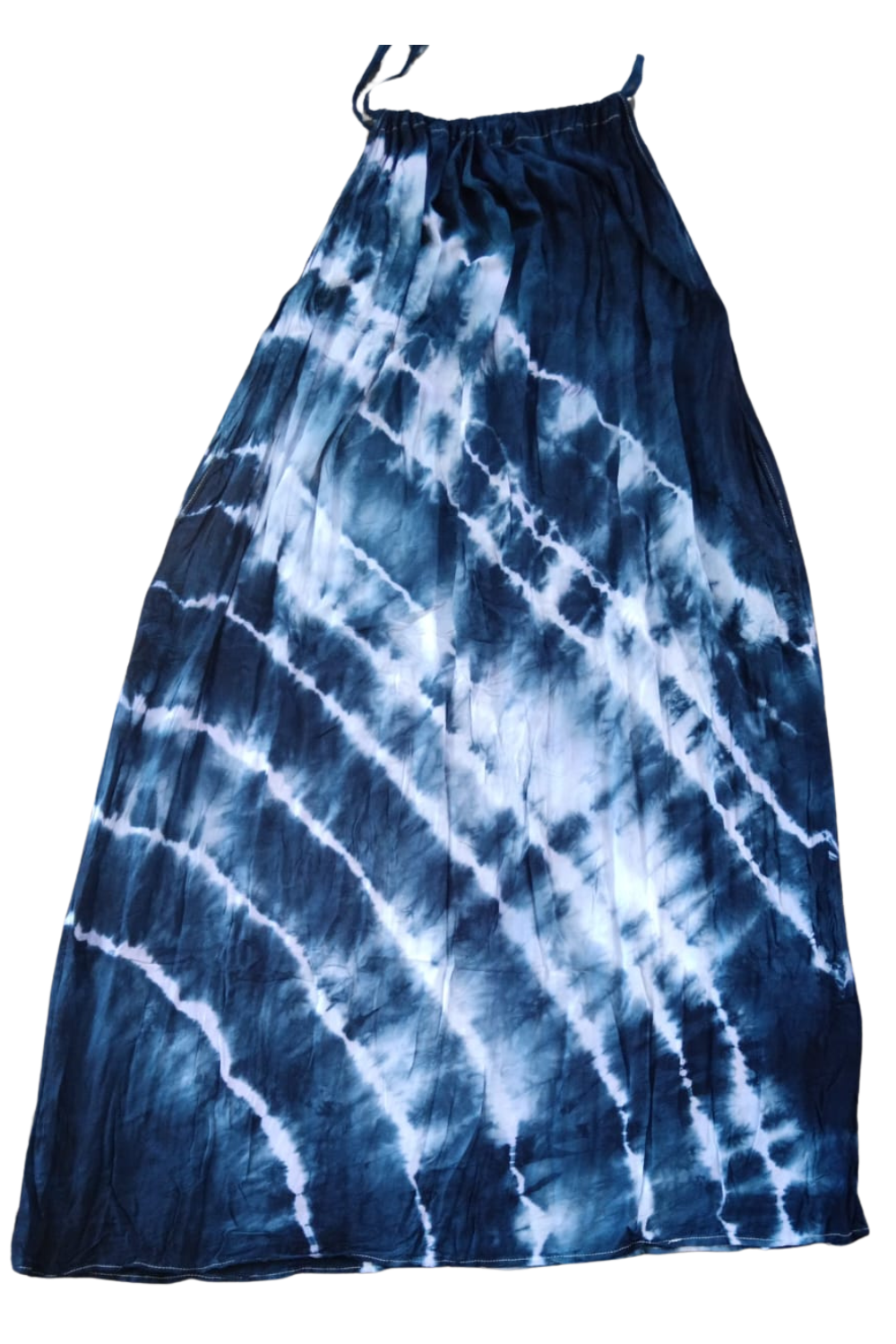 Navy Tie Dyed Maxi Summer Dress