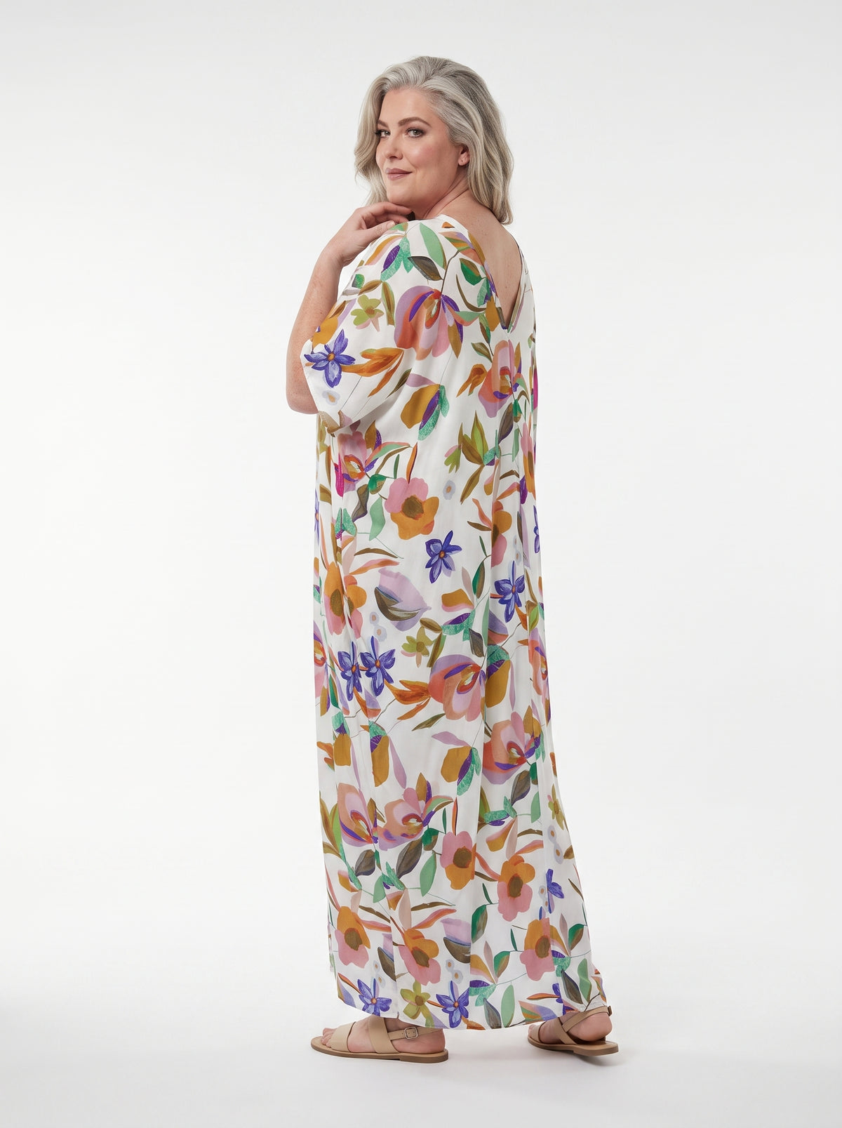 Multi Coloured Printed Kaftan
