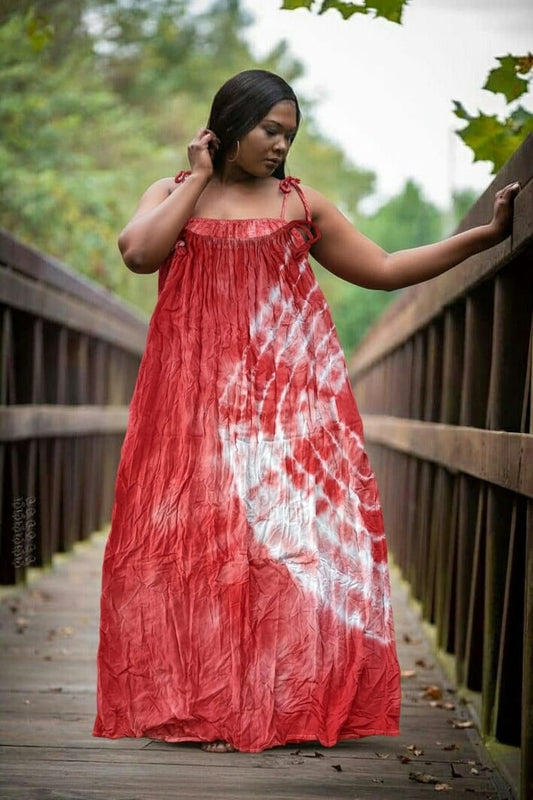 Red Tie Dyed Maxi Summer