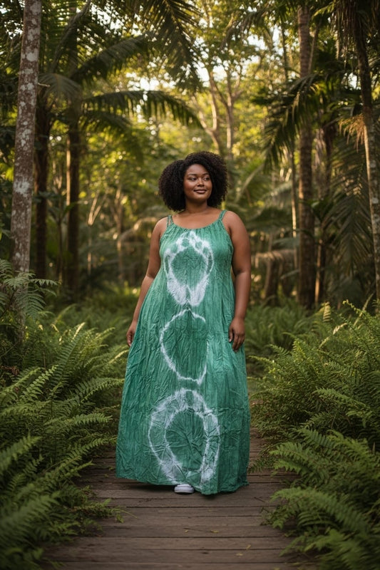 Green Tie Dyed Maxi Summer