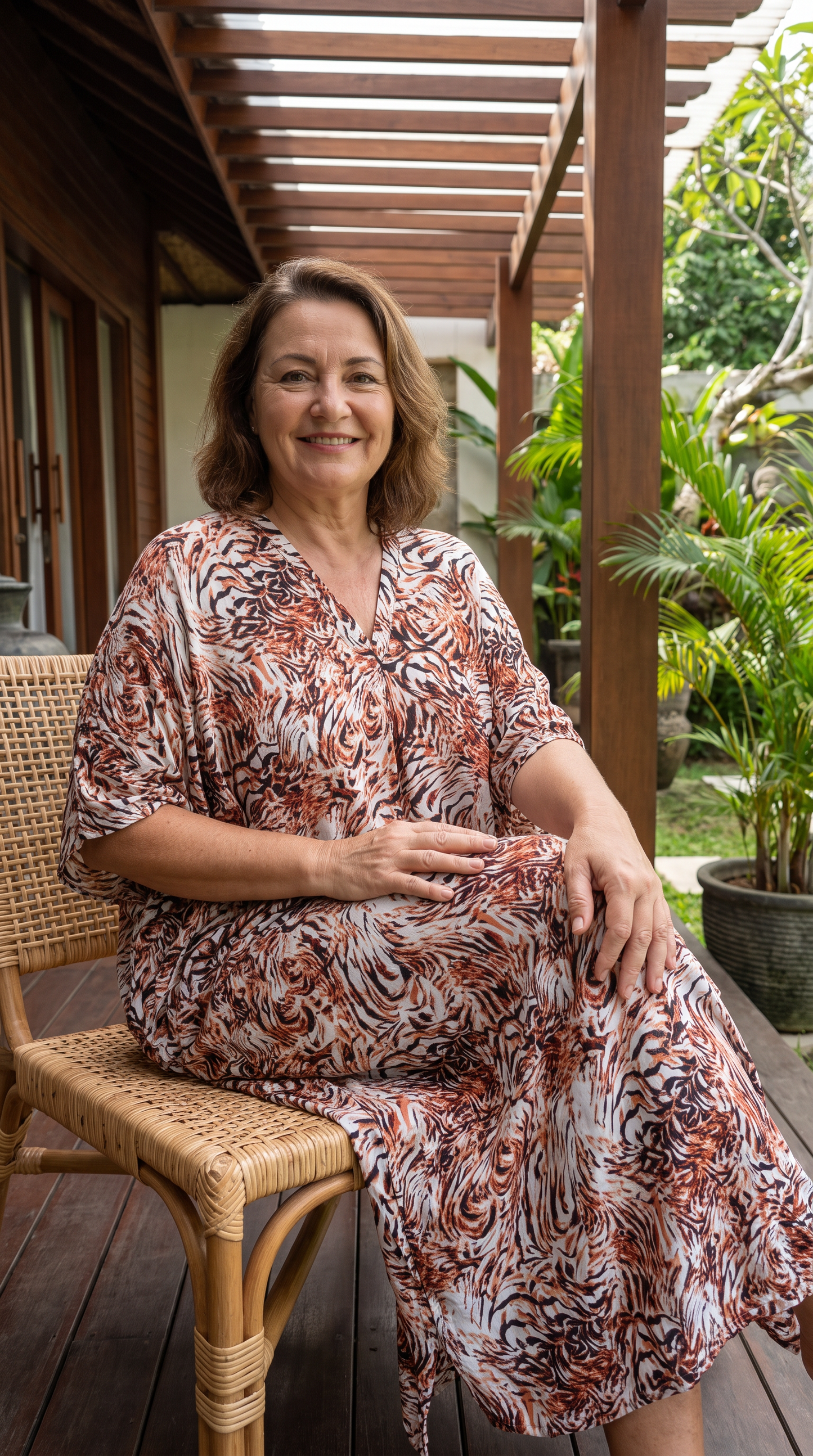 Shades of Brown Printed Kaftan