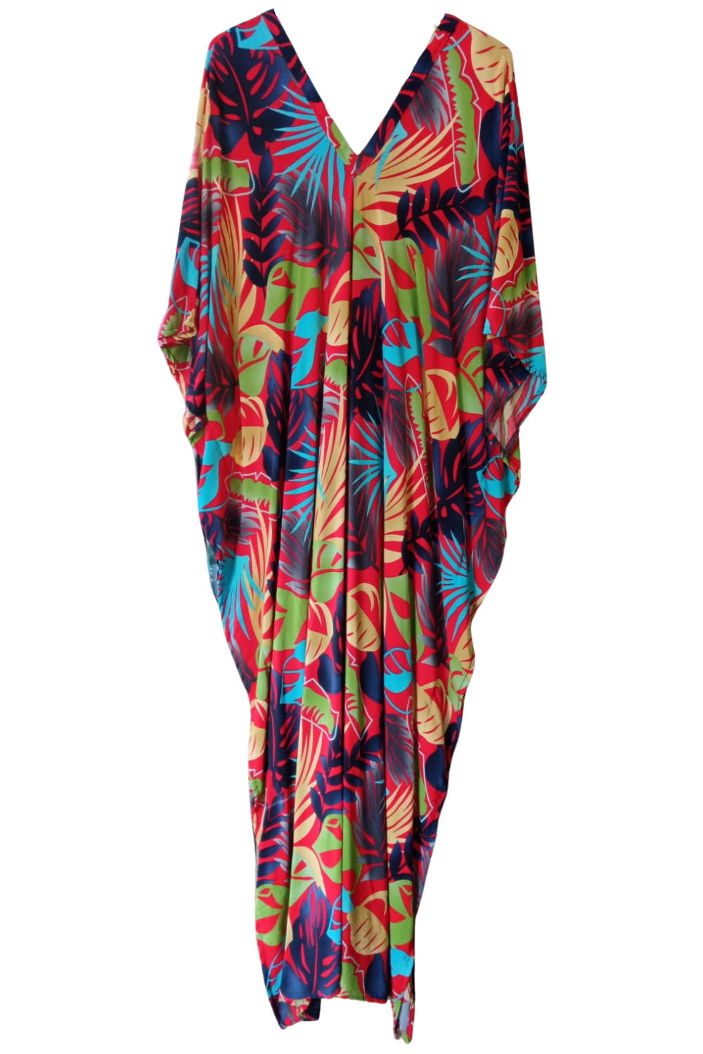 Red and Blue Printed Kaftan