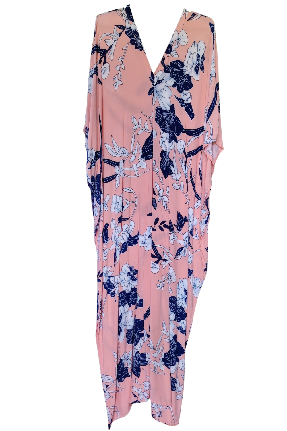 Salmon Pink Printed Kaftan