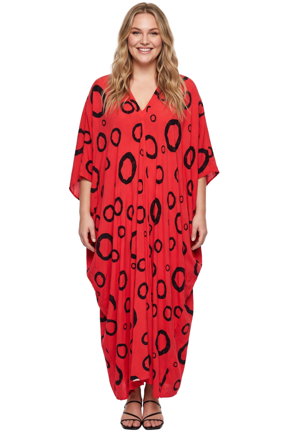 Red Printed Kaftan
