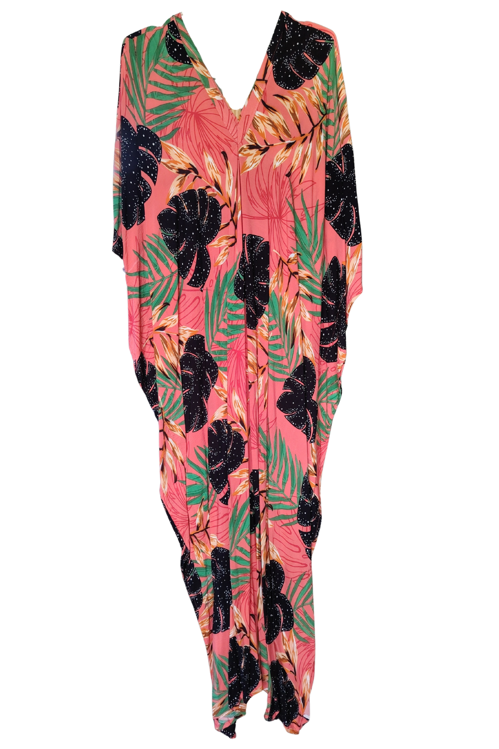 Salmon Pink Printed Kaftan