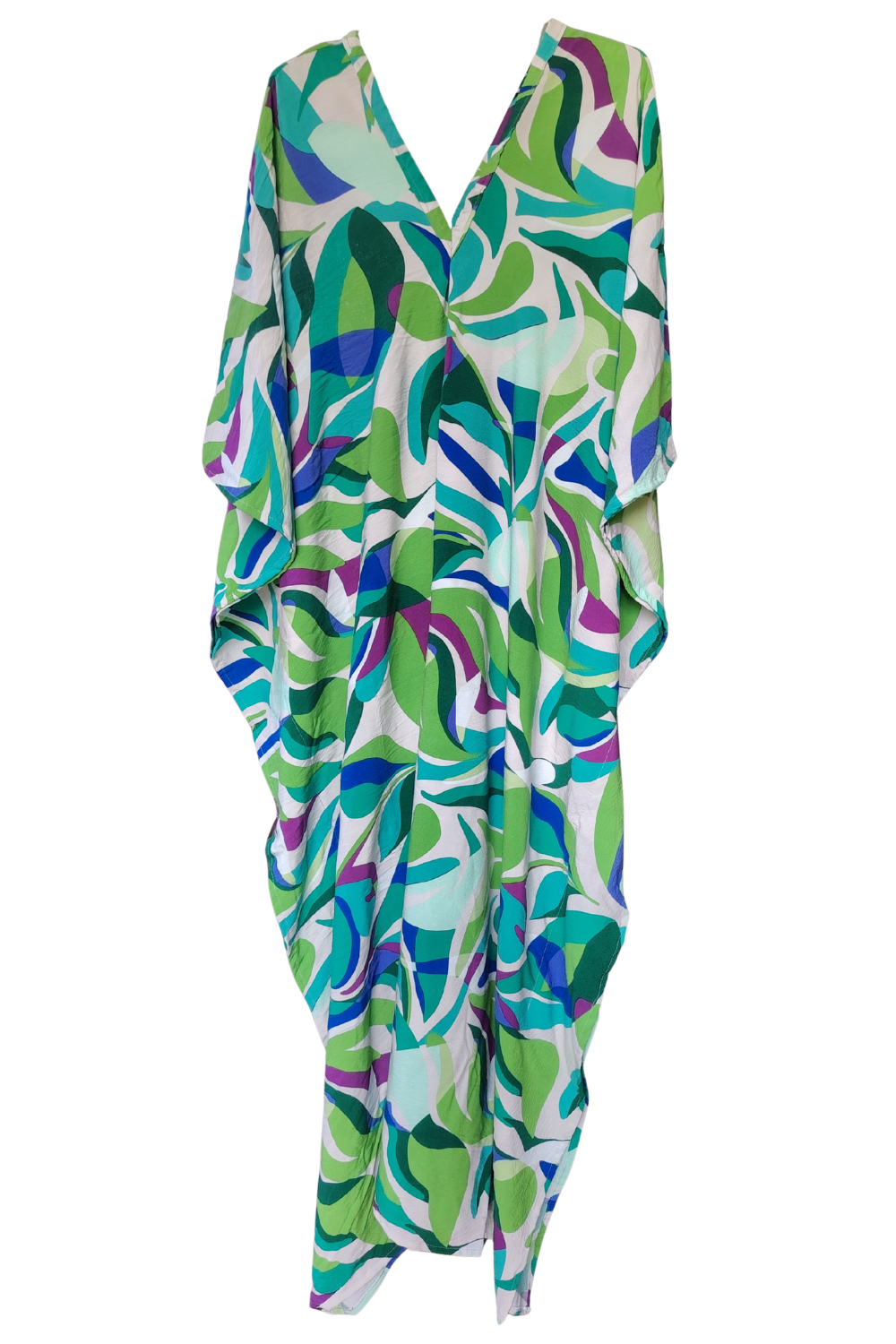 Green Printed Kaftan