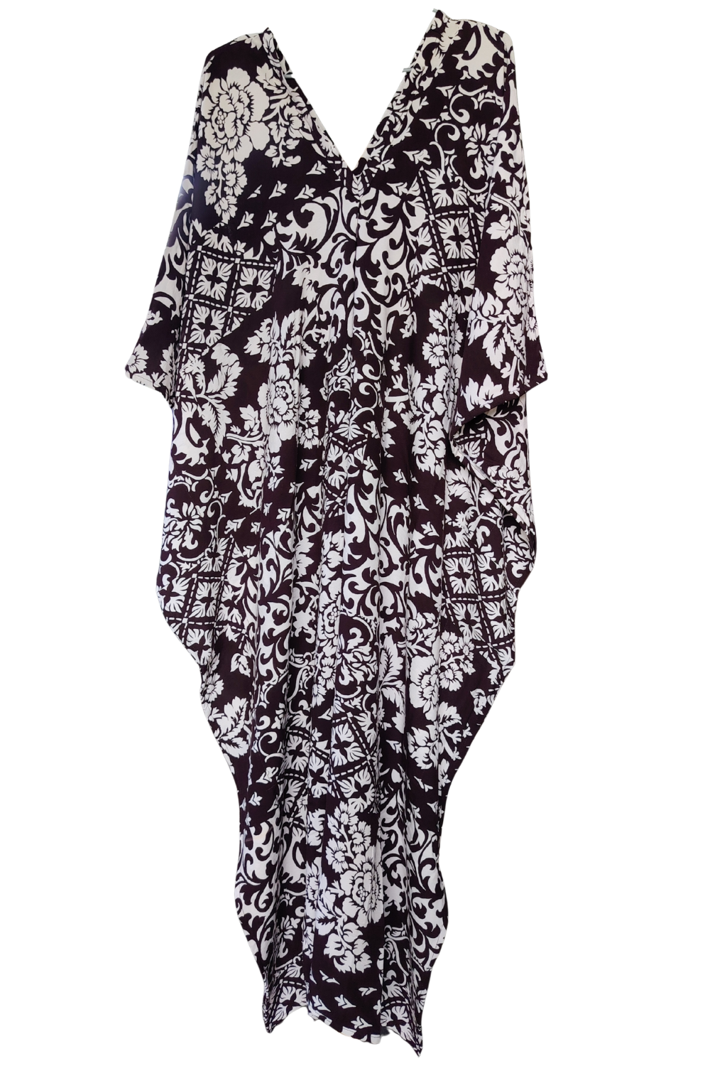 Coffee Brown Printed Kaftan
