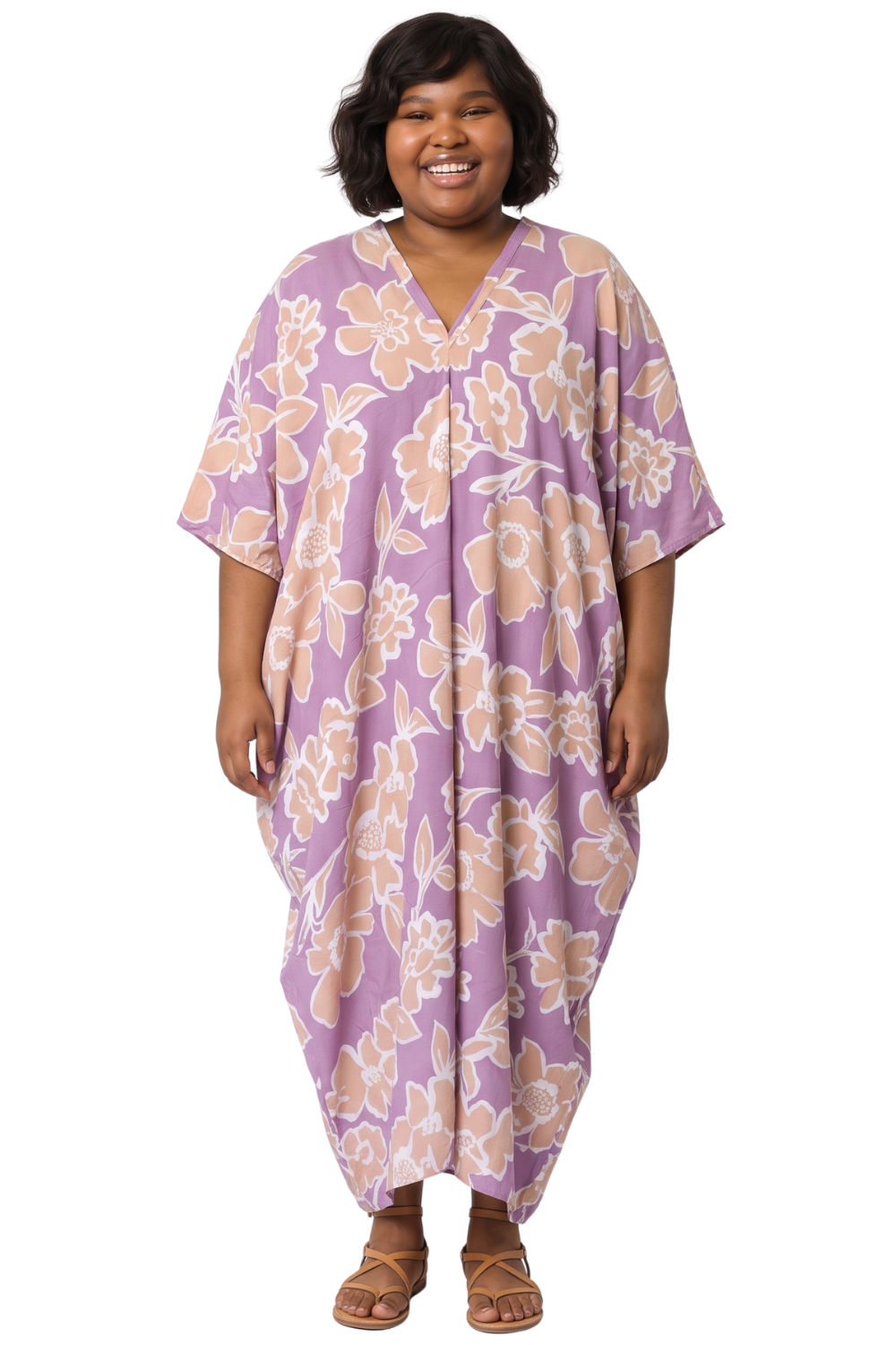 Dusty Pink Printed Kaftan