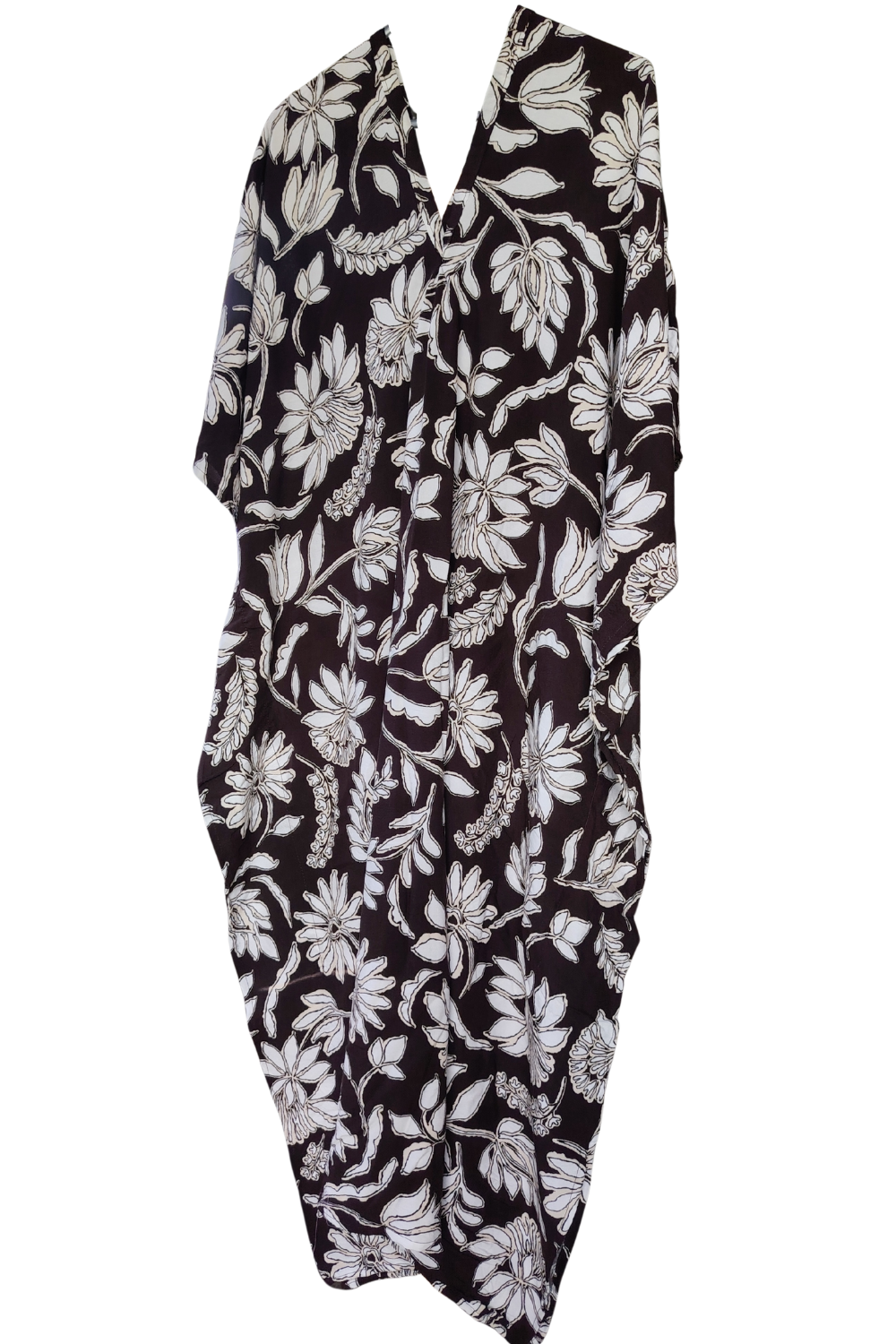 Coffee Brown Printed Kaftan