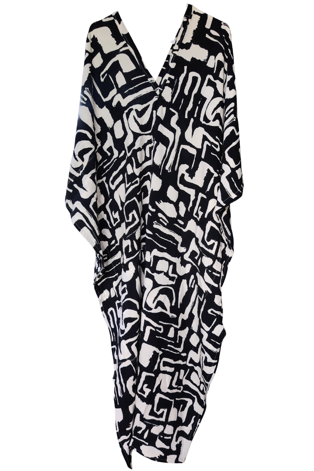 Black & White Printed Kaftan