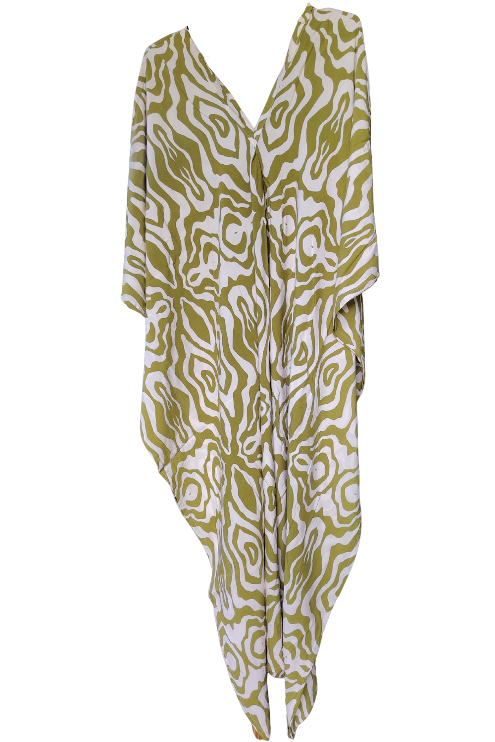 Lime Green Printed Kaftan
