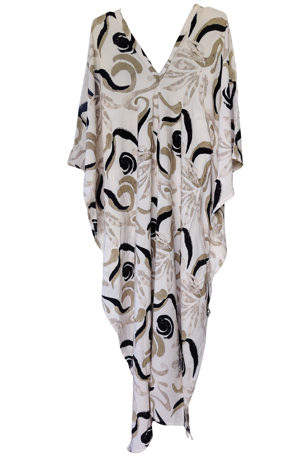 Black & Tan Printed Kaftan