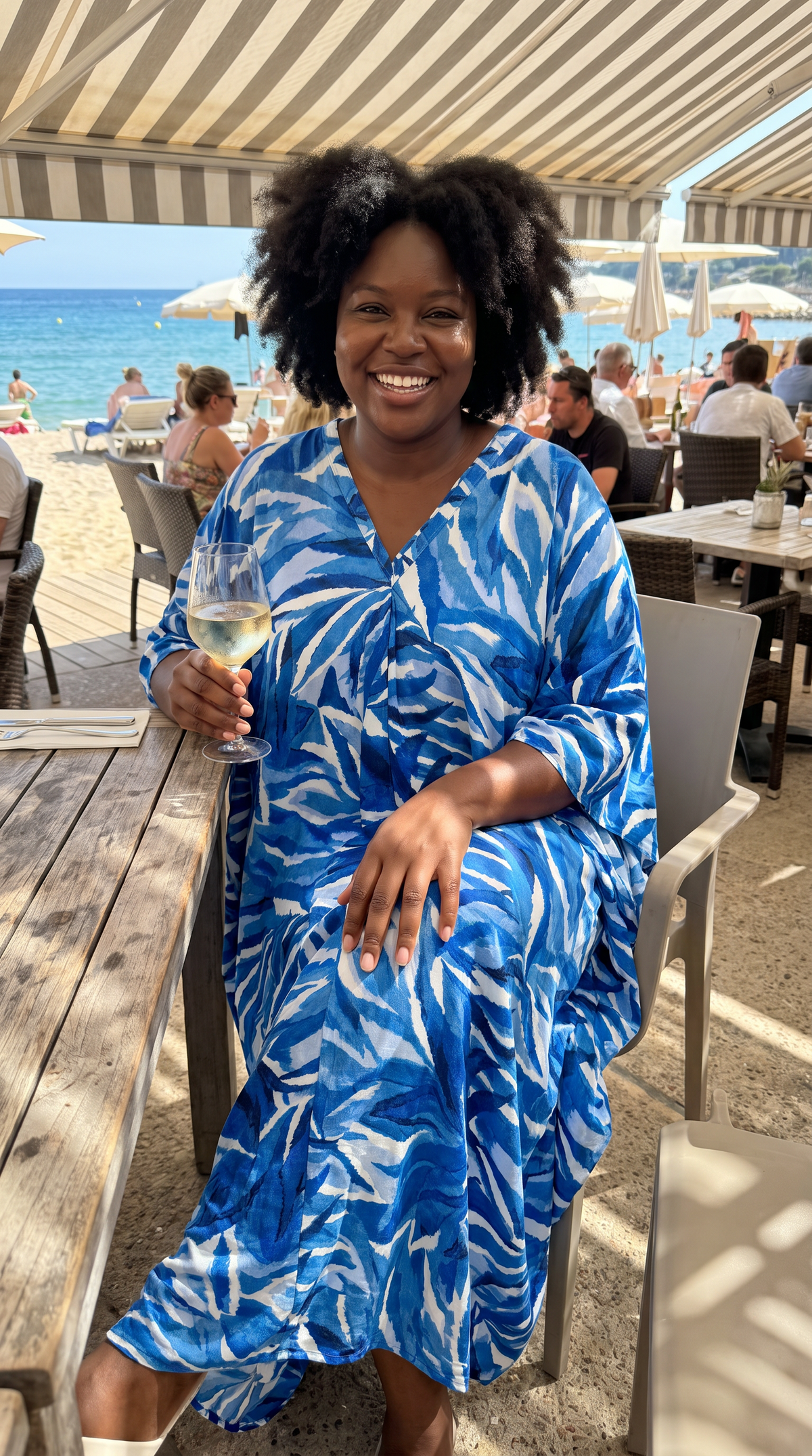 Shades of Blue Printed Kaftan