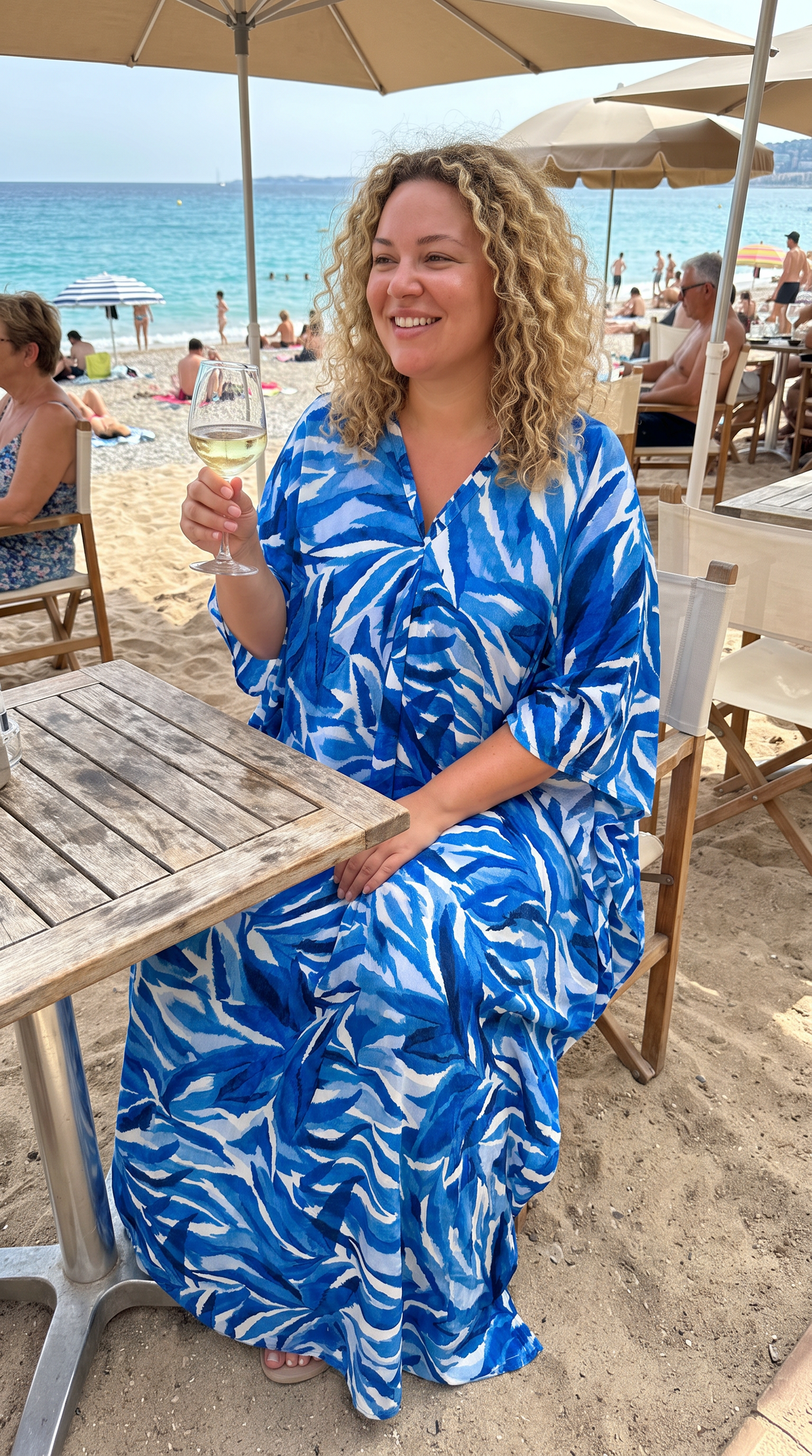 Shades of Blue Printed Kaftan