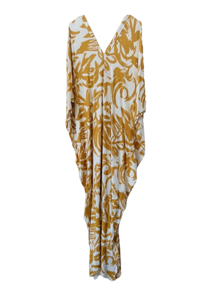 Mustard Printed Kaftan