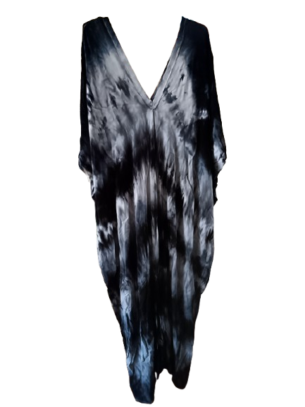 Black Tie Dye Kaftan