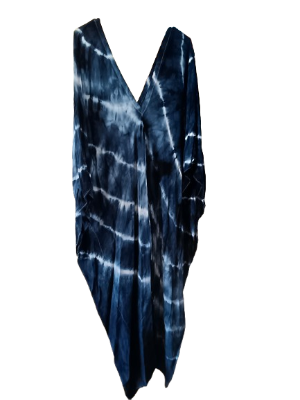 Navy Tie Dye Kaftan