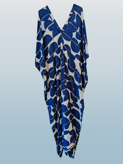Blue Printed Kaftan
