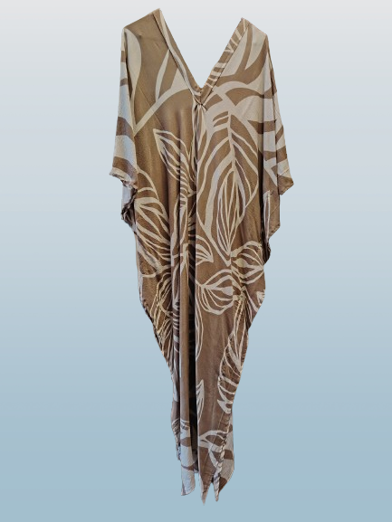 Tan Printed Kaftan