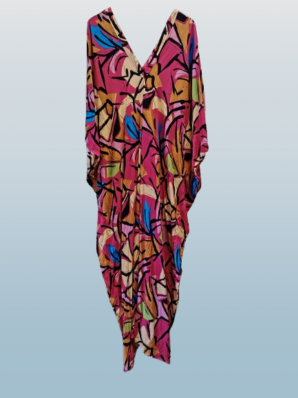 Pink Printed Kaftan