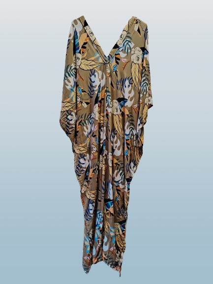 Tan Printed Kaftan
