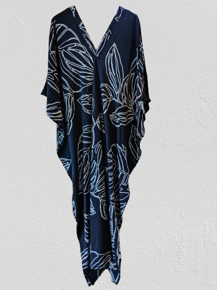 Black Printed Kaftan
