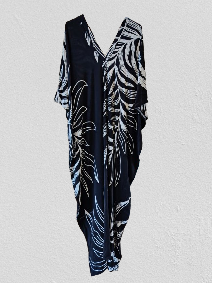 Black Printed Kaftan