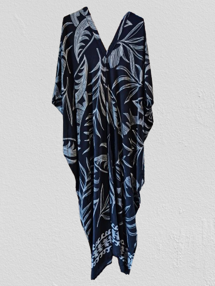Black Printed Kaftan