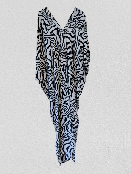 Black and White Printed Kaftan