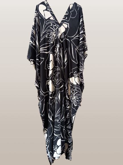 Black and White Printed Kaftan