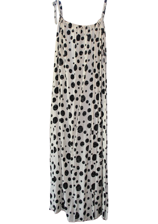 Black and Cream Maxi Summer Dress