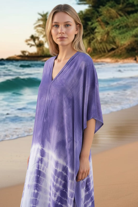 Purple Tie Dye Kaftan