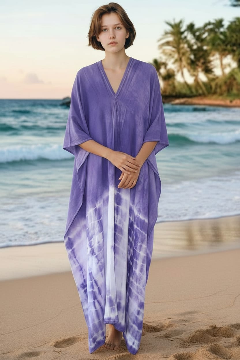 Purple Tie Dye Kaftan