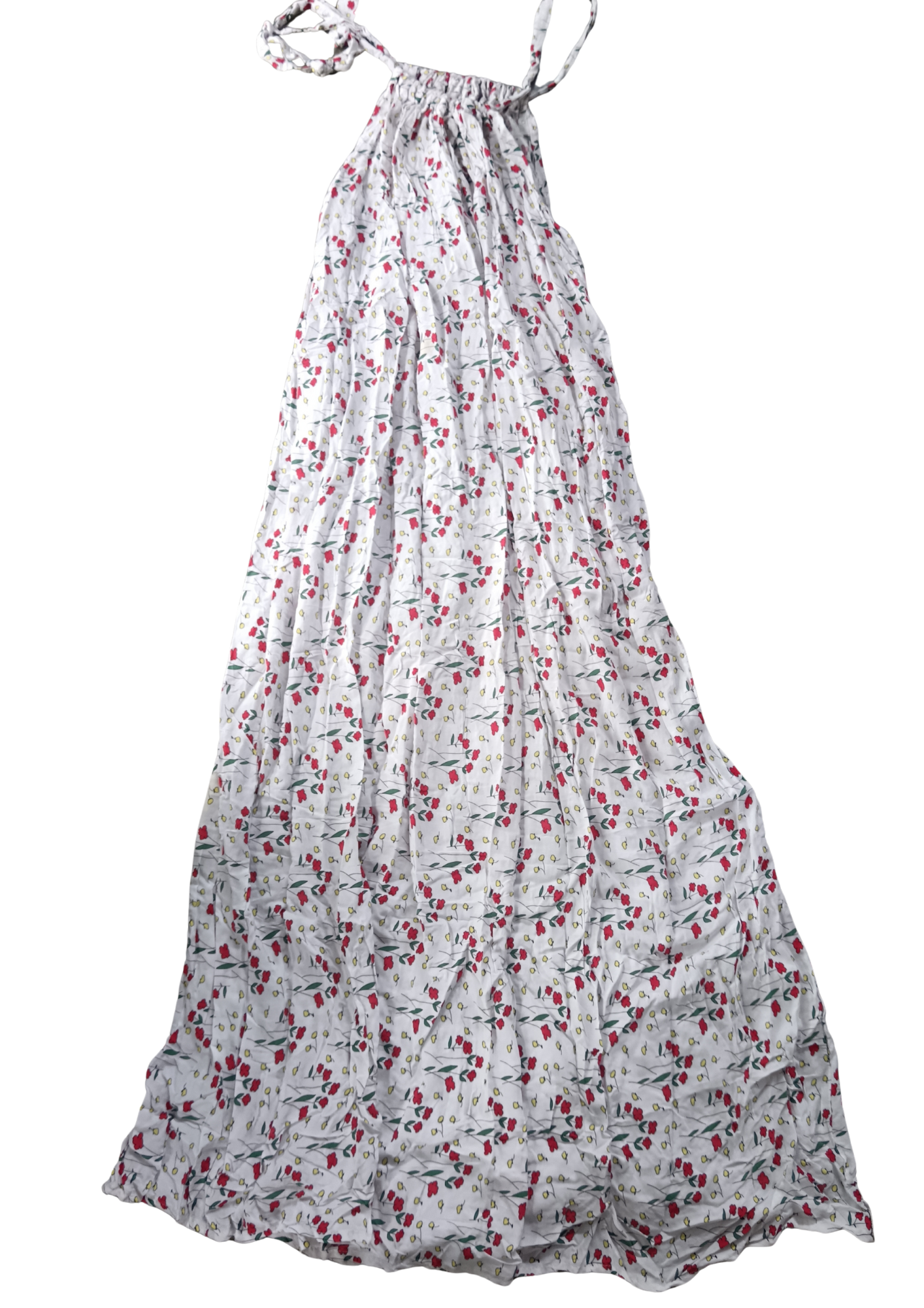 White and Red Maxi Summer Dress